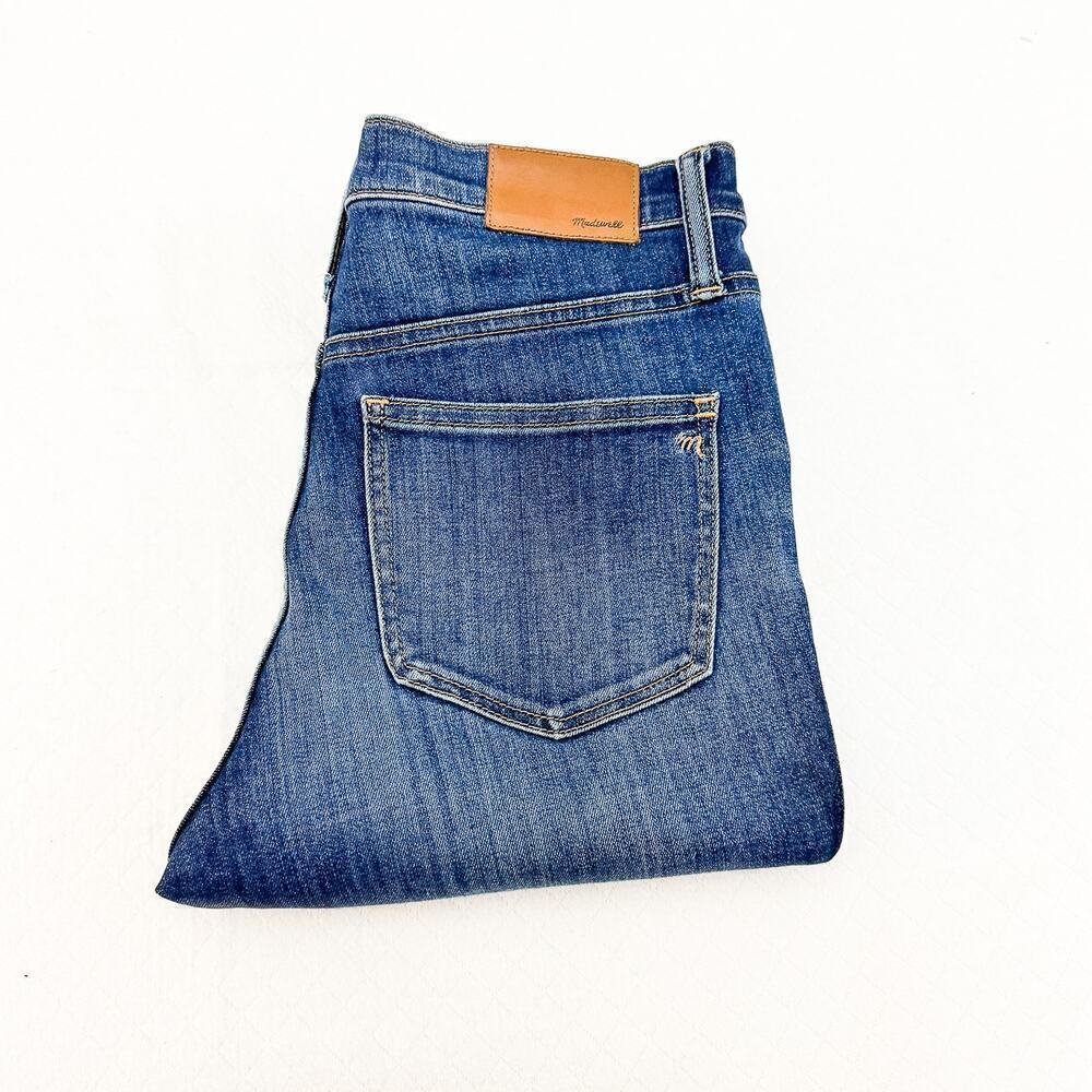 Madewell 10" High-Rise Skinny Dark Wash Distressed Denim Jeans Size 27P